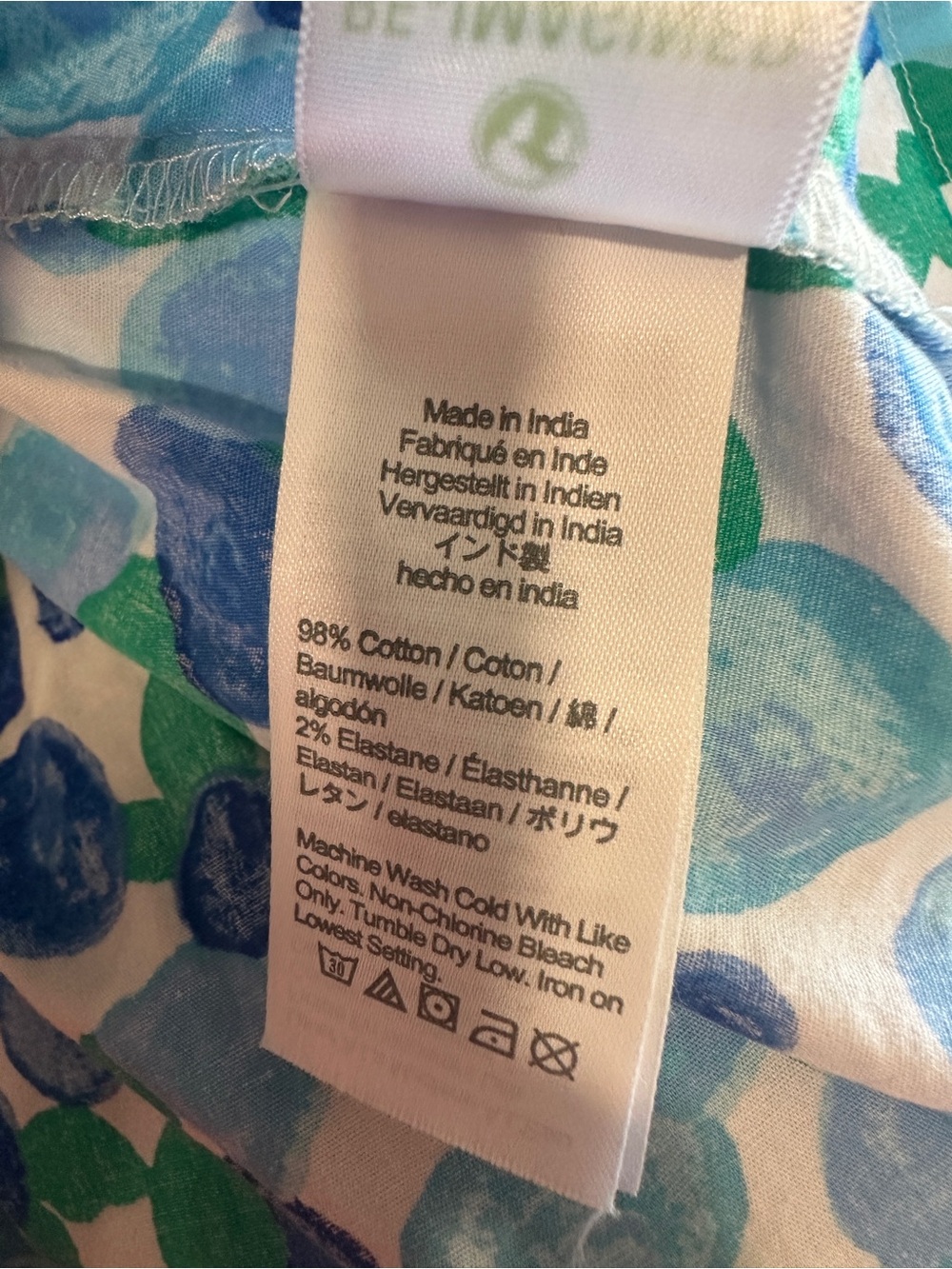 J. Crew Blue and Green Floral Scoop-Neck Long Sleeve Dress - Picture 7 of 9